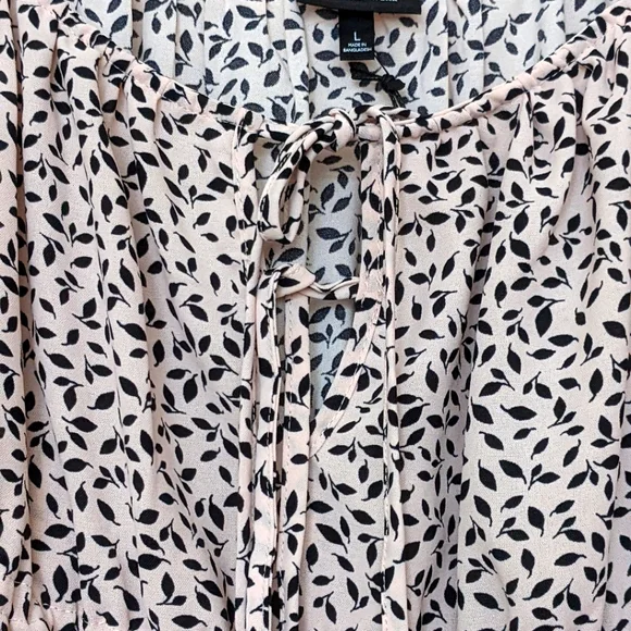 NWT Bubble Sleeve Smocked Midi Dress Who What Wear Large - Picture 5 of 7